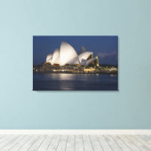 Australien, Sydney. Opernhaus nachts Leinwanddruck (Insitu (Holzboden))