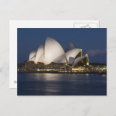 Australien, Sydney. Opernhaus nachts Postkarte (Vorne/Hinten)