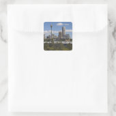 Australien, Sydney, Potts Point. Sydney Skyline. Quadratischer Aufkleber (Tasche)