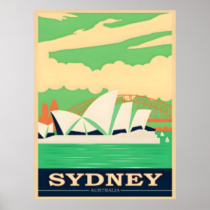 Australien Sydney Reiseplakat Poster