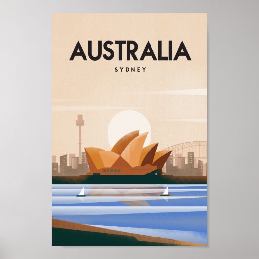 Australien Sydney Reiseplakat Poster (Vorne)