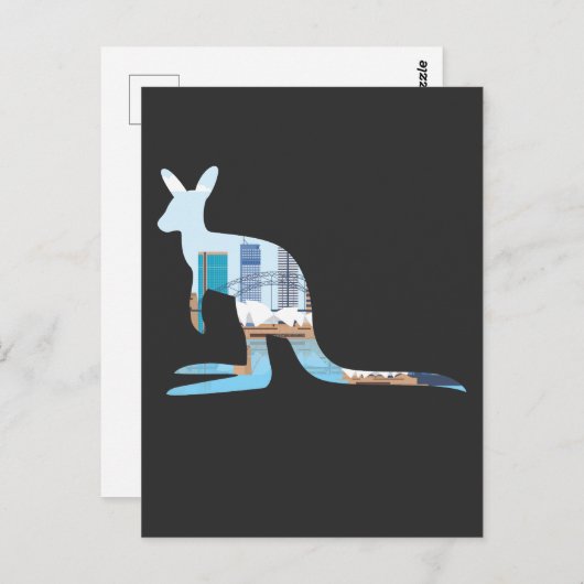 Australien Sydney Skyline Adventure Kangaroo Trave Postkarte (Vorne/Hinten)