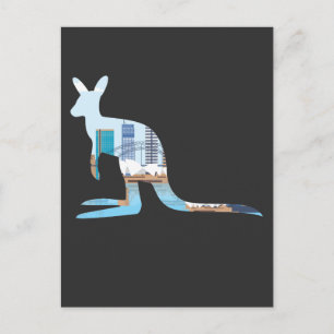 Australien Sydney Skyline Adventure Kangaroo Trave Postkarte