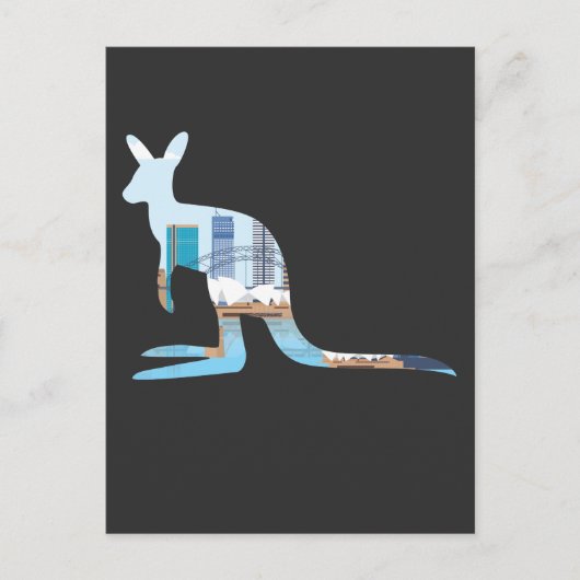 Australien Sydney Skyline Adventure Kangaroo Trave Postkarte (Vorderseite)