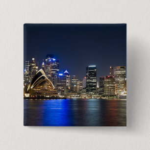 Australien, Sydney. Skyline mit Opernhaus Button