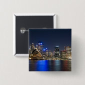 Australien, Sydney. Skyline mit Opernhaus gesehen Button (Vorne & Hinten)