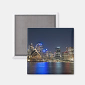 Australien, Sydney. Skyline mit Opernhaus gesehen Magnet (Vorderseite/Rückseite)