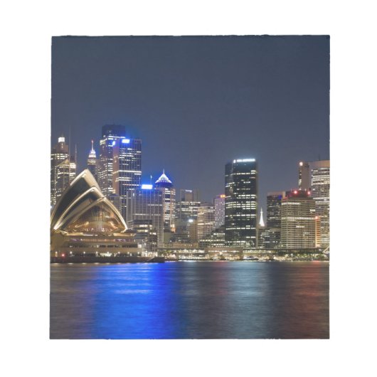 Australien, Sydney. Skyline mit Opernhaus gesehen Notizblock (Vorderseite)