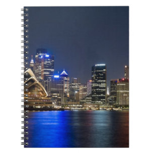 Australien, Sydney. Skyline mit Opernhaus gesehen Notizblock