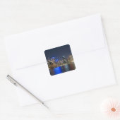 Australien, Sydney. Skyline mit Opernhaus gesehen Quadratischer Aufkleber (Umschlag)