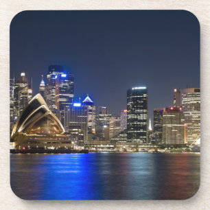 Australien, Sydney. Skyline mit Opernhaus gesehen Untersetzer