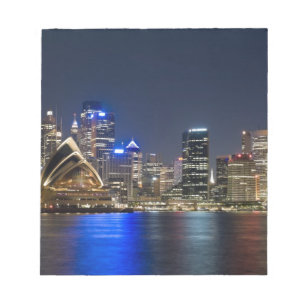 Australien, Sydney. Skyline mit Opernhaus Notizblock