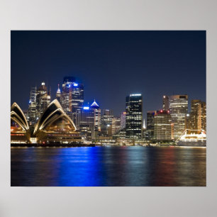 Australien, Sydney. Skyline mit Opernhaus Poster