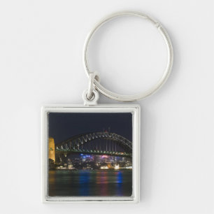 Australien, Sydney. Sydney Hafen bei Nacht. Schlüsselanhänger