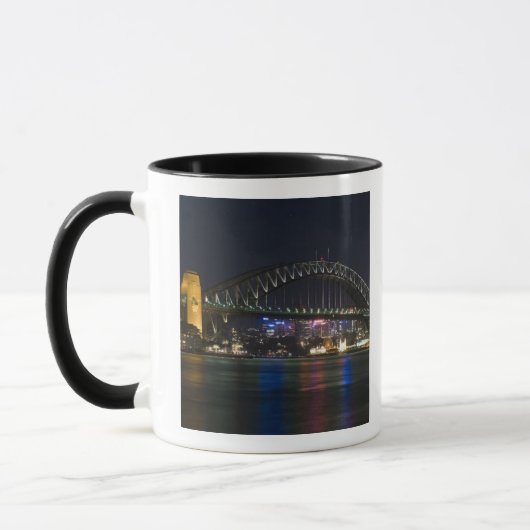 Australien, Sydney. Sydney-Hafen nachts Tasse (Links)