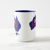 Australien-Tag-Flaggenkarte Tasse (Zentrum)