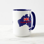 Australien-Tag-Flaggenkarte Tasse (VorderseiteRechts)