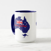 Australien-Tag-Flaggenkarte Tasse (Vorderseite Links)