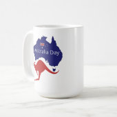 Australien-Tag-Känguru Kaffeetasse (Vorderseite Links)