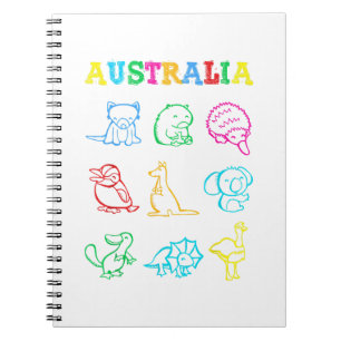 Australien Tag Kleinkind Shirt Lustige Tiere Austr Notizblock
