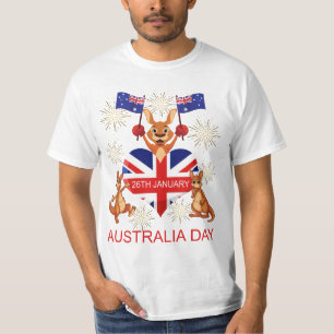 AUSTRALIEN-TAGESam 26. Januar KÄNGURUS, FLAGGEN, T-Shirt