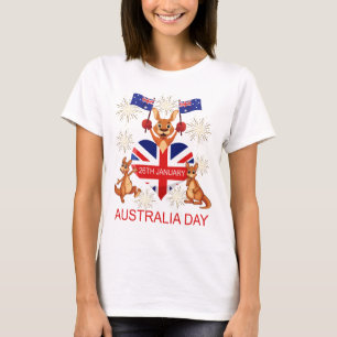 AUSTRALIEN-TAGESam 26. Januar KÄNGURUS, FLAGGEN, T-Shirt