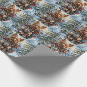 Australien Terrier Riding Motorrad Weihnachten Geschenkpapier (Ecke)