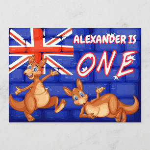 Australien Themed First Birthday Einladung