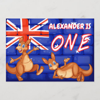 Australien Themed First Birthday Einladung