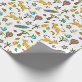 Australien Themed Pattern White Geschenkpapier (Ecke)