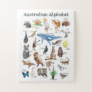 Australien Tiere Alphabet Puzzle