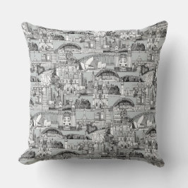 Australien Toile de jouy monochrome Kissen