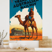 Australien - Trans Australian Railway Poster (Küche)