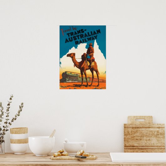 Australien - Trans Australian Railway Poster (Küche)