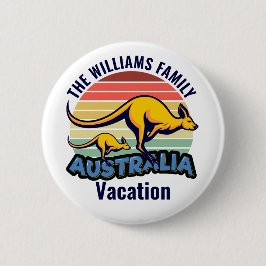 Australien Trip Niedlich Kangaroo Sunset Custom Button