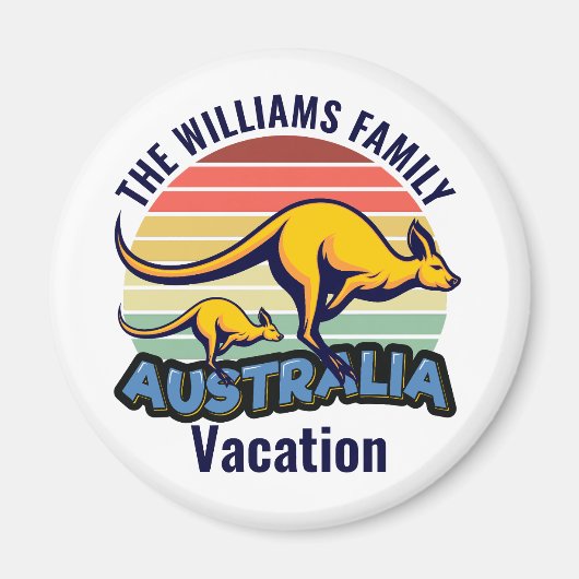 Australien Trip Niedlich Kangaroo Sunset Custom Magnet (Vorne)