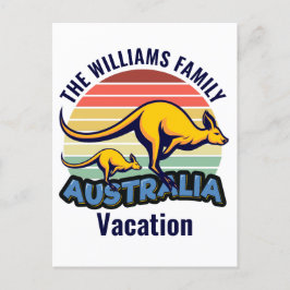 Australien Trip Niedlich Kangaroo Sunset Custom Postkarte
