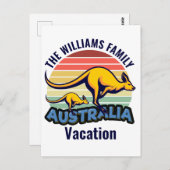 Australien Trip Niedlich Kangaroo Sunset Custom Postkarte (Vorne/Hinten)