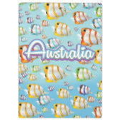 Australien Tropische Fische Reiseposter Klemmbrett (Rückseite)