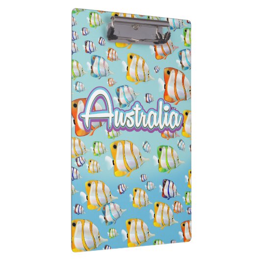 Australien Tropische Fische Reiseposter Klemmbrett (Rechts)