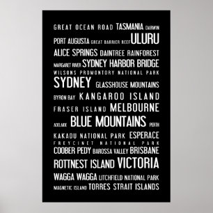 Australien - typografisches Plakat