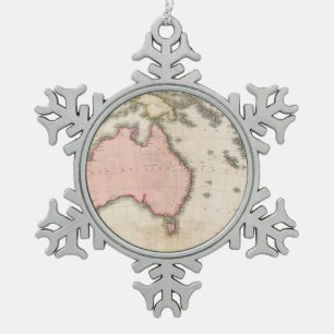 Australien u. der Südwestpazifik Schneeflocken Zinn-Ornament