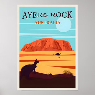 Australien Ulura Reiseplakat Poster