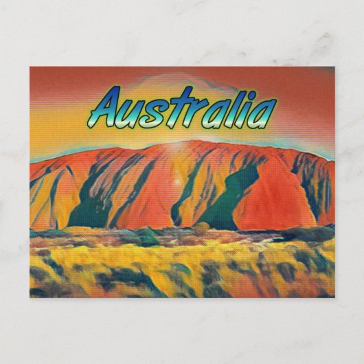 Australien Uluru Ayers Rock surreal Postkarte (Vorderseite)