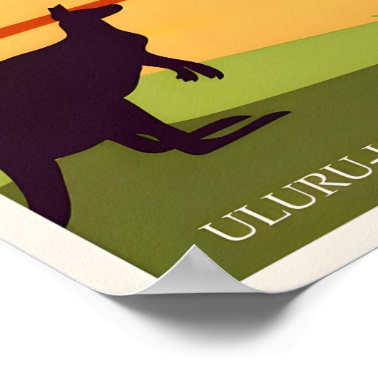 Australien Uluru-Kata Reiseplakat Poster (Ecke)