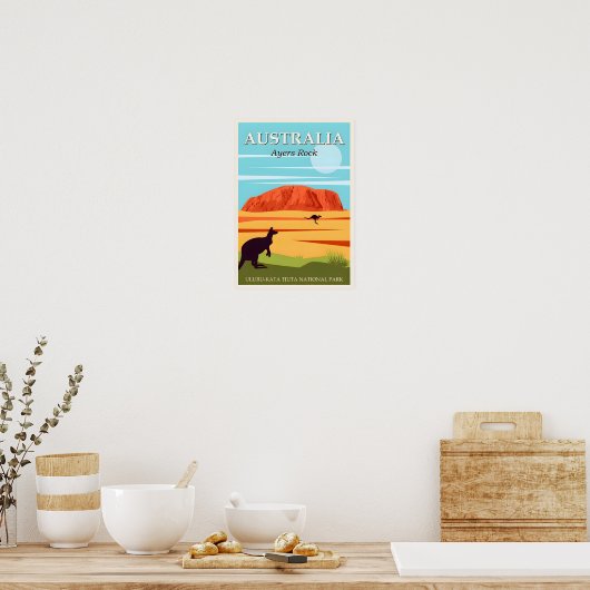 Australien Uluru-Kata Reiseplakat Poster (Küche)