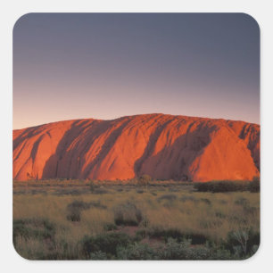 Australien, Uluru Nationalpark. Uluru oder Quadratischer Aufkleber