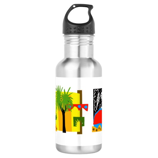 Australien - ULURU - Outback - Wüste - Edelstahlflasche (Vorderseite)