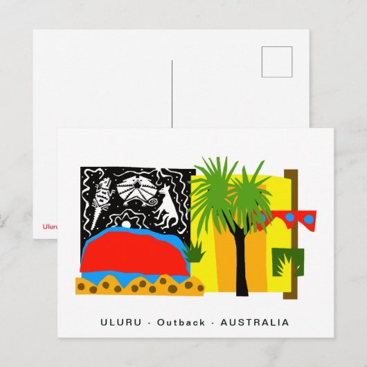 Australien - ULURU - Outback - Wüste Postkarte (Vorne/Hinten)