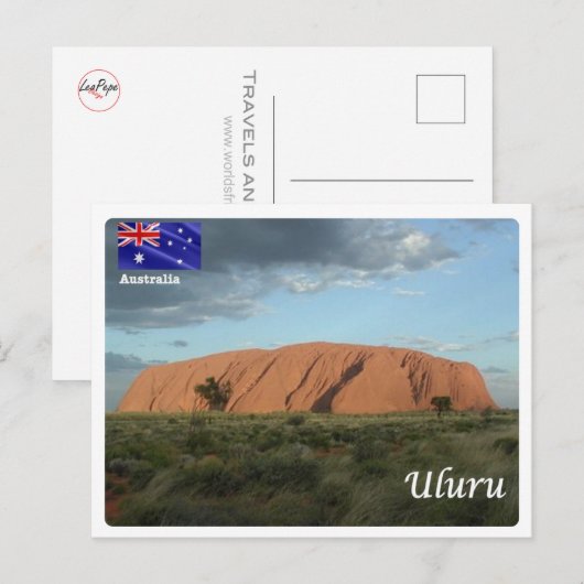Australien - Uluru - Postkarte (Vorne/Hinten)
